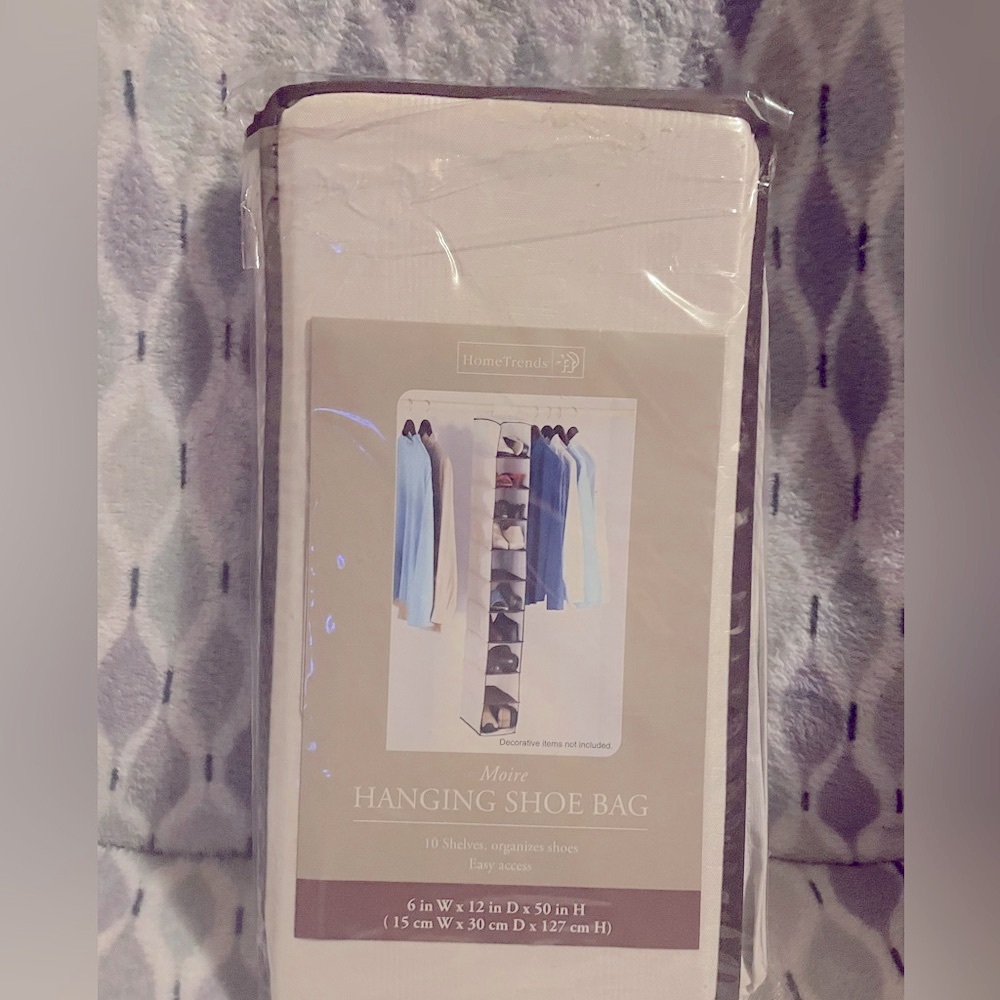 Home Trends Hanging Shoe Bag * 10 Shelves * Organize * Easy Access **NEW NIP**